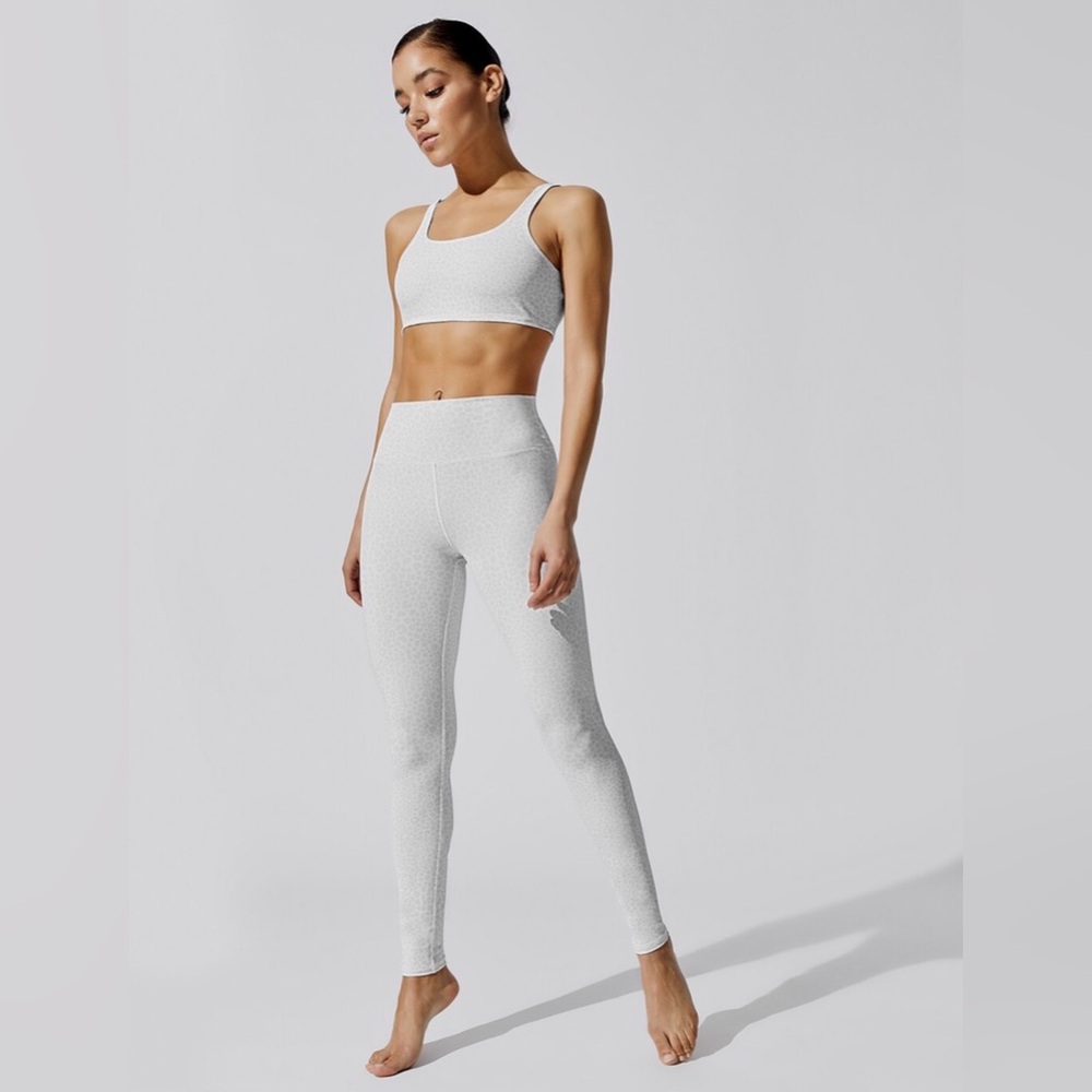 ALO Yoga Leggings with Subtle leopard Print, Size Small